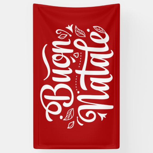 Buon Natale Italian Merry Christmas 横断幕 (縦)