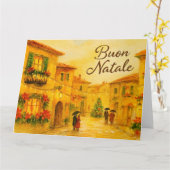 Buon Natale Italian Village カード (黄色い花)