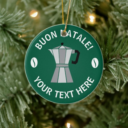 Buon Natale Moka Pot Christmas tree ornament セラミックオーナメント (ツリー)