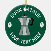 Buon Natale Moka Pot Christmas tree ornament セラミックオーナメント (正面)