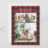 Buon Natale Multi Photo Red Plaid Holiday Card シーズンカード (裏面)