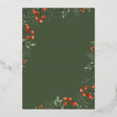 Buon Natale Photo Collage Watercolor Floral 箔シーズンカード (裏面)