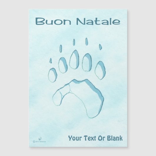 Buon Natale - Polar Bear Paw Print (正面)