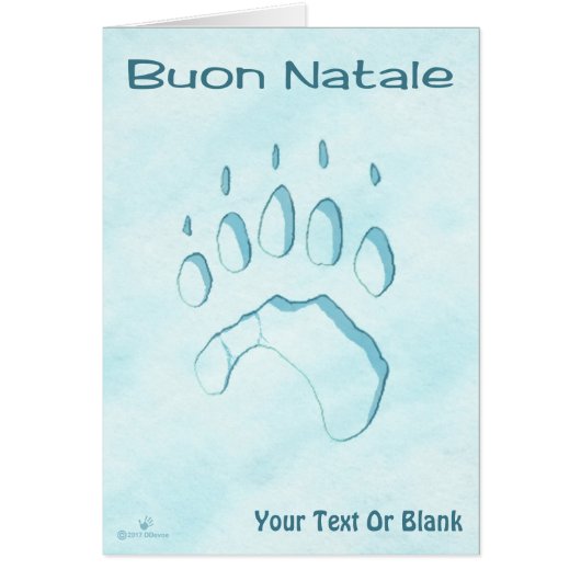 Buon Natale - Polar Bear Paw Print (正面)