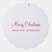 Buon Natale Red and Green Italian Christmas オーナメントカード (裏面)