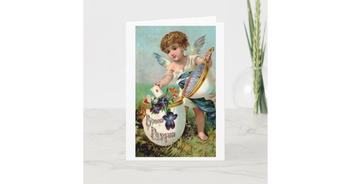 Buona Pasqua ビクトリアンなイタリア人のイースターカード シーズンカード Zazzle Co Jp