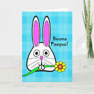 Buona Pasqua、イタリア語、かわいいバニーのイースター シーズンカード