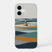 Buoy on Geometric Waves iPhone 16ケース (裏面)