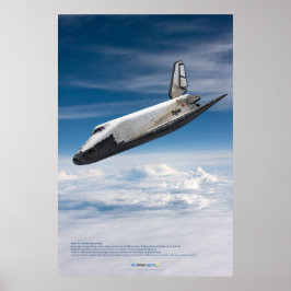 Buran Spaceplane Descending Through Clouds ポスター