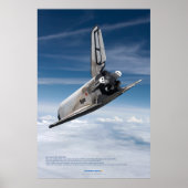Buran Spaceplane Descending Through Clouds  ポスター (正面)