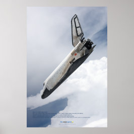 Buran Spaceplane Descending Through Clouds ポスター