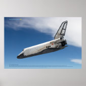 Buran Spaceplane Descending Through Clouds ポスター (正面)