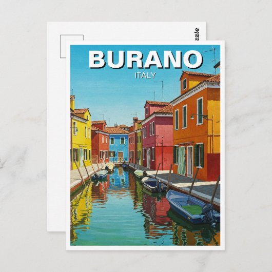 Buranoイタリアはがき ポストカード (正面/裏面)