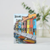 Burano，イタリア，編集文字 ポストカード (スタンド正面)