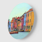 BURANO – ヴェネツィアラグーンヴェネツィア – ブルノ ラージ壁時計 (傾斜)