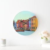 BURANO – ヴェネツィアラグーンヴェネツィア – ブルノ ラージ壁時計 (ホーム)