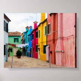 Burano houses ポスター