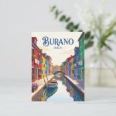 Burano Island Italy ポストカード (スタンド正面)