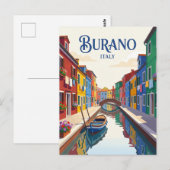 Burano Island Italy ポストカード (正面/裏面)