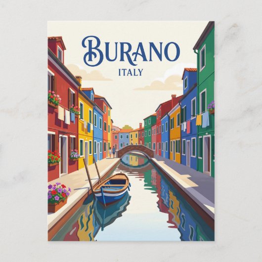 Burano Island Italy ポストカード (正面)