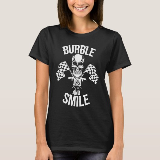 Burble and Smile Motorbike Chopper Tシャツ (正面)