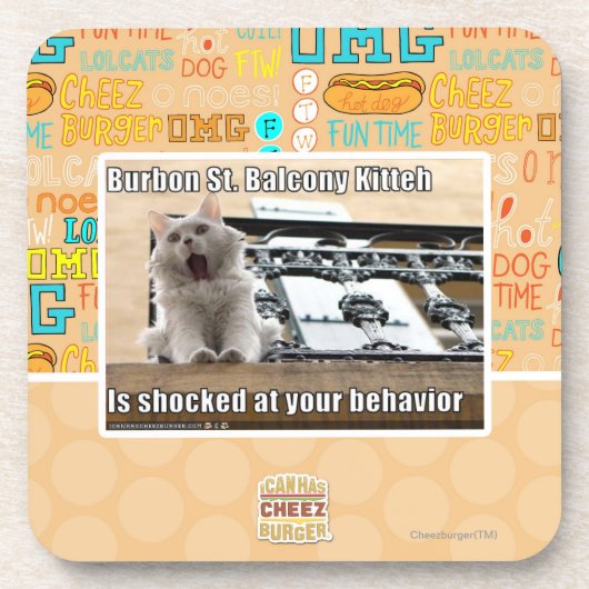 Burbon St.のバルコニーKitteh コースター (正面)