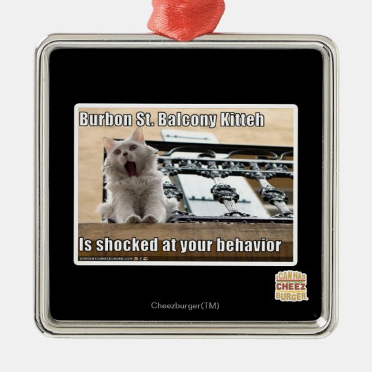 Burbon St.のバルコニーKitteh メタルオーナメント (正面)