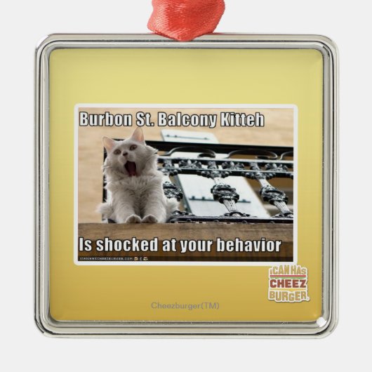 Burbon St.のバルコニーKitteh メタルオーナメント (正面)