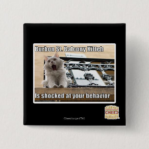 Burbon St.のバルコニーKitteh 缶バッジ