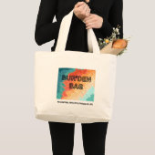 BUR'DEN BAG ABSTRACT CANVAS NEUTRAL TOTE BAG ラージトートバッグ (正面(商品))