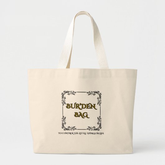BUR'DEN BAG BLACK FLORAL CANVAS TOTE BAG ラージトートバッグ (正面)