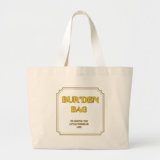 BUR'DEN BAG BRIGHT LEMON, NEUTRAL JUMBO TOTE BAG ラージトートバッグ (正面)