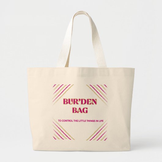 BUR'DEN BAG MULBERRY&GOLD NEUTRAL  JUMBO TOTE BAG ラージトートバッグ (正面)