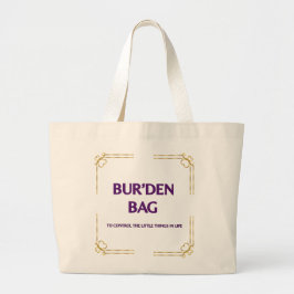 BUR'DEN BAG PURPLE CANVAS NEUTRAL TOTE BAG ラージトートバッグ