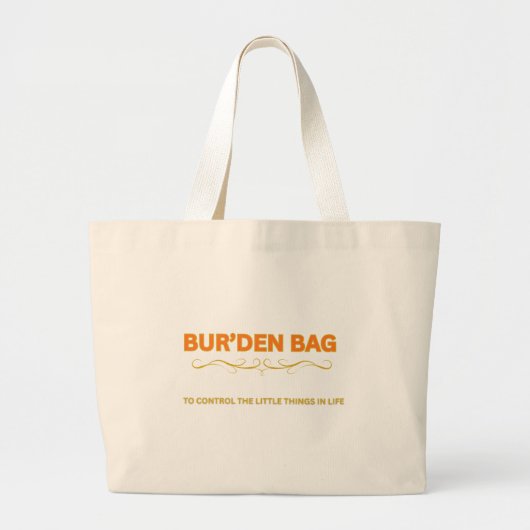 BUR'DEN BAG SALMON/GOLD NEUTRAL JUMBO TOTE BAG ラージトートバッグ (正面)