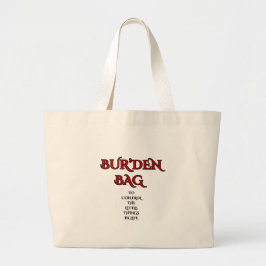 BUR'DEN BAG VIVID RED/BLACK CANVAS JUMBO TOTE BAG ラージトートバッグ