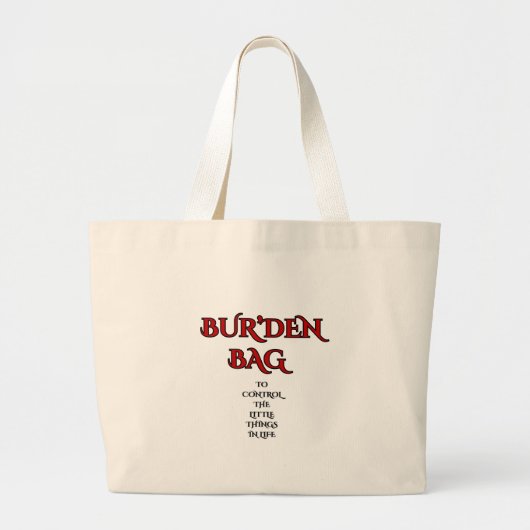 BUR'DEN BAG VIVID RED/BLACK CANVAS JUMBO TOTE BAG ラージトートバッグ (正面)