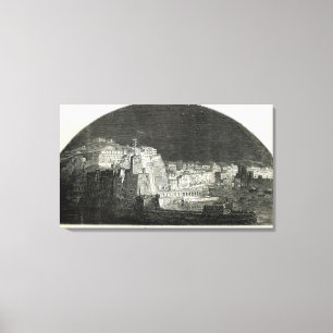 Burford's New Panorama of Naples by Moonlight キャンバスプリント