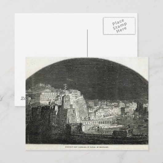 Burford's New Panorama of Naples by Moonlight ポストカード (正面/裏面)