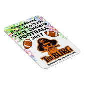 Burgがサッカー選手権に勝利 – 冷蔵庫 マグネット (右側)