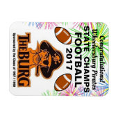 Burgがサッカー選手権に勝利 – 冷蔵庫 マグネット (横)