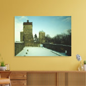 Burg Stolpen、c.1100構築 キャンバスプリント (インサイチュ (リビング))