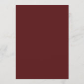 Burgandy Dustyバラフローラ結婚のメニュー メニュー (裏面)