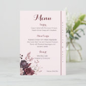 Burgandy Dustyバラフローラ結婚のメニュー メニュー (スタンド正面)