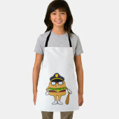 Burger as Police officer with Police hat エプロン (インサイチュ)