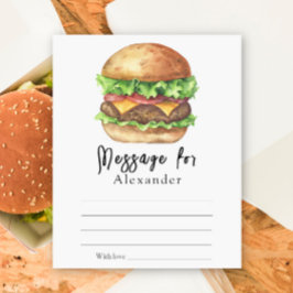 Burger BBQタイムカプセルメッセージ