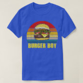 Burger Boy Cheeseburger Hamburger Lover Retro Vin Tシャツ (デザイン正面)