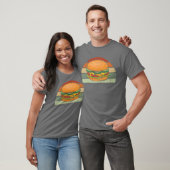 Burger Cheeseburger Hamburger Fast Food Retro vint Tシャツ (ユニセックス)