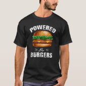 Burger cheeseburgers hamburger fast food snacks ba tシャツ (正面)