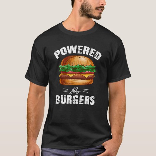 Burger cheeseburgers hamburger fast food snacks ba tシャツ (正面)
